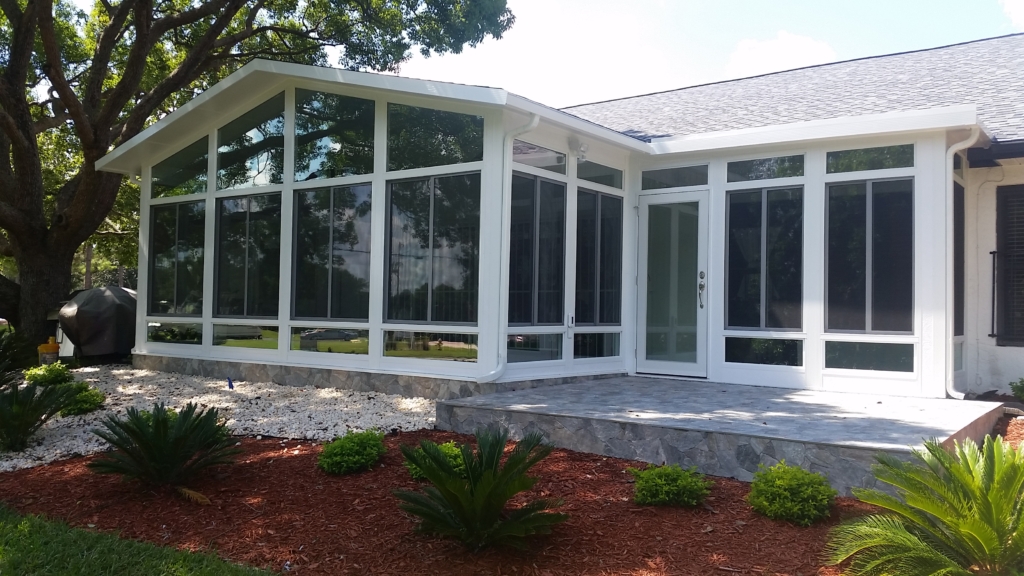 gable roof covered patio sunroom