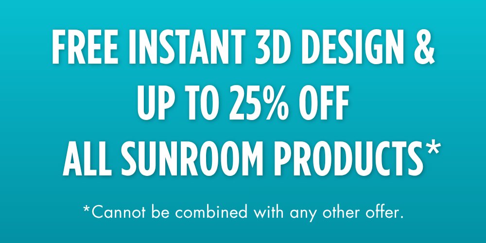 Lifestyle Remodeling promotion for 3D Design and promo on sunroom products