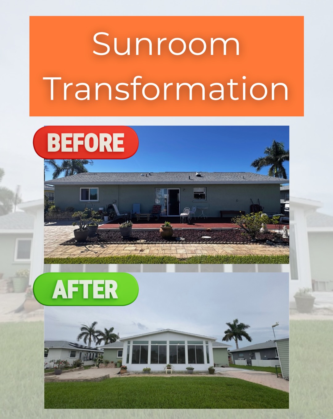 ✨ From an open patio to a stunning custom Sunroom — this transformation says it all.
Imagine enjoying panoramic views, more natural light, and extra living space without worrying about the Florida heat, rain, or bugs. ☀️🏡
This homeowner turned an underused backyard area into their new favorite room in the house — and you can too.
📞 Call 813-448-3711 today
🌐 Visit lifestyleremodeling.com
Ready to transform your home? Let’s build the space you’ll love for years to come.
-
-
-
#SunroomTransformation
#FloridaSunrooms
#LifestyleRemodeling
#HomeImprovement
#SunroomDesign